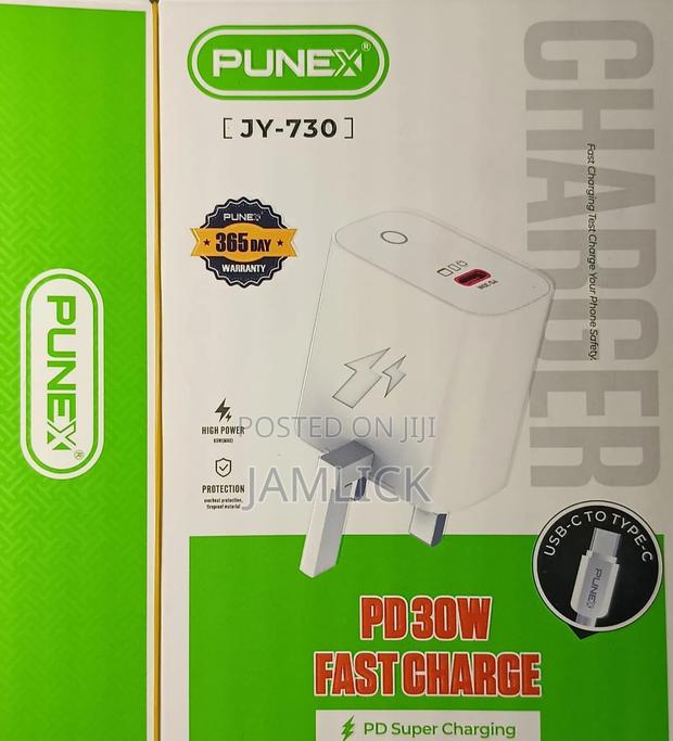 Punex JY-730 Super Fast Charging 30W C-to-C Adapter –Aw - main view