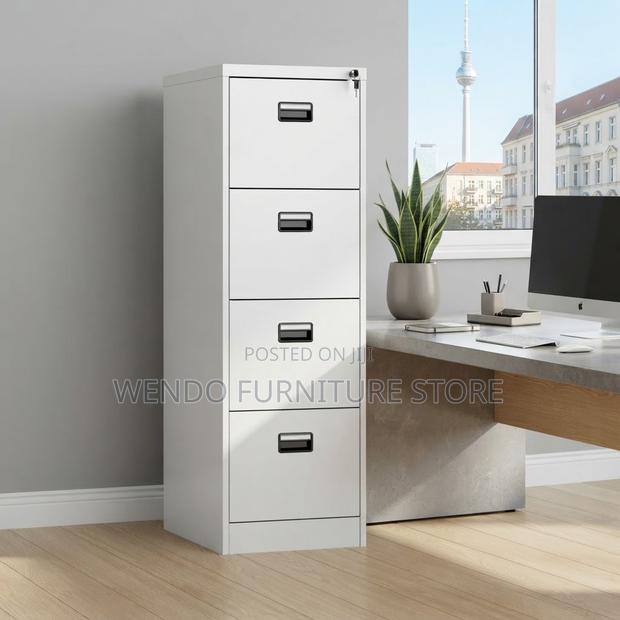 Office Cabinet; Grey Lockable Documents Storage Cabinet - thumbnail 2
