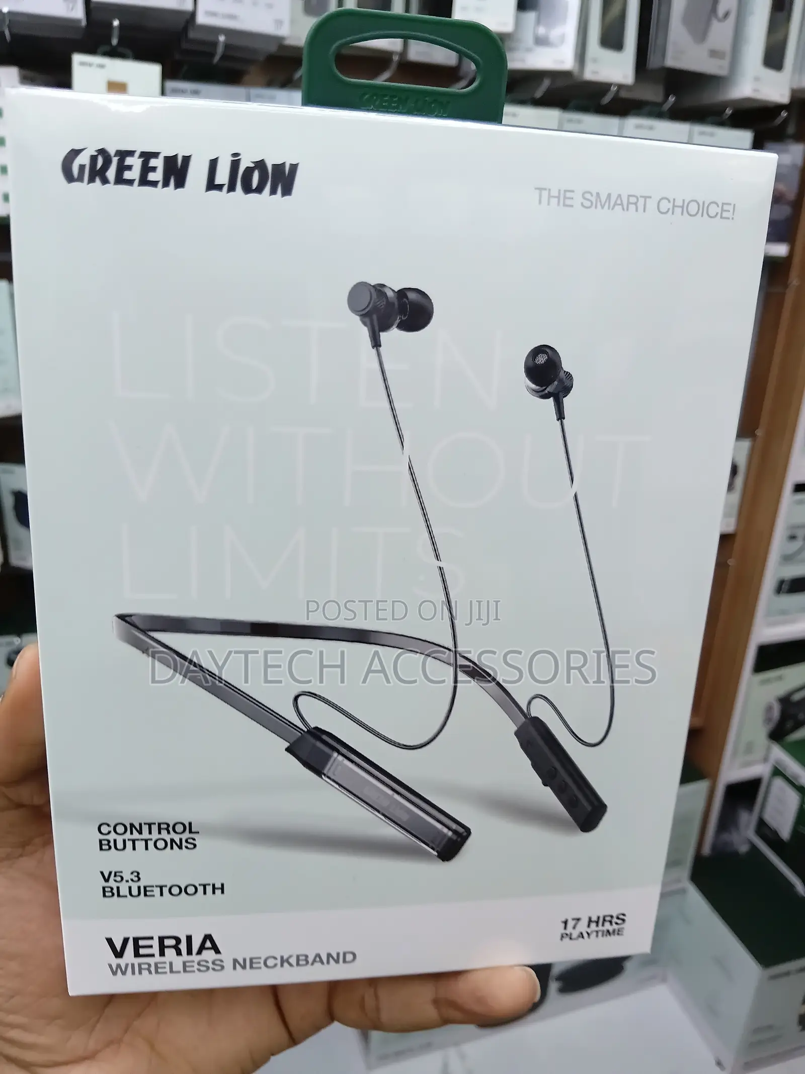 GreenLion Veria Wireless Neckband Earphones With Control Buttons.