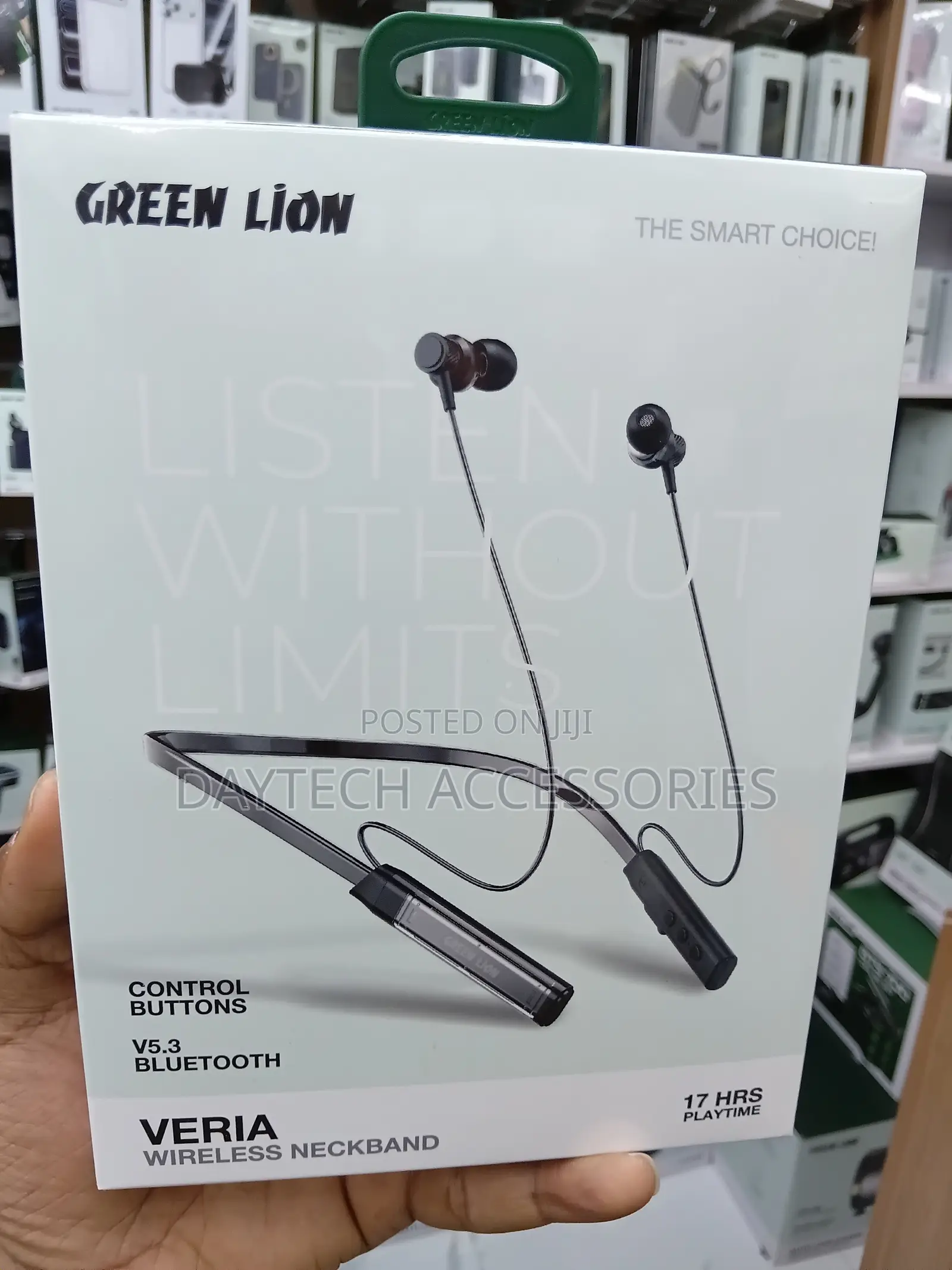 GreenLion Veria Wireless Neckband Earphones With Control Buttons.