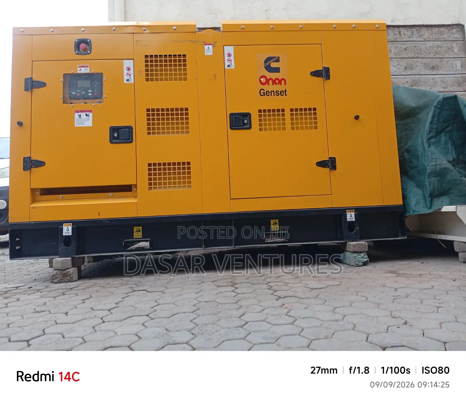 Cummins Generator 62.5kva-Mint Condition