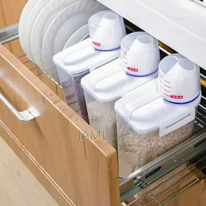 Cereal Storage Container With Measuring Cup Handle – Ev