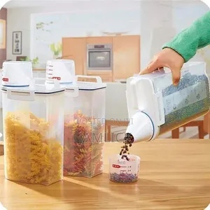 Cereal Storage Container With Measuring Cup Handle – Ev