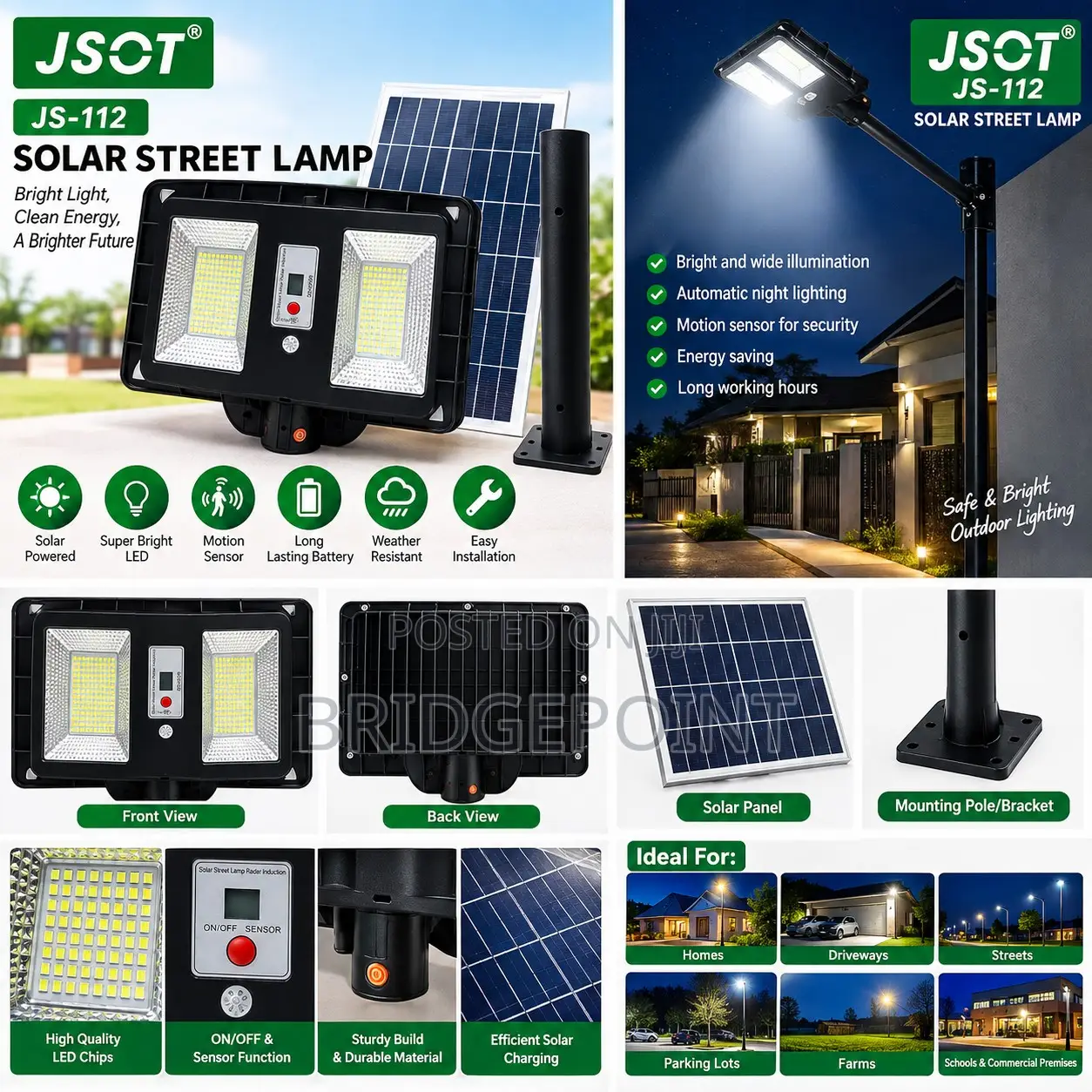 JSOT JS-112 Solar Street Lamp