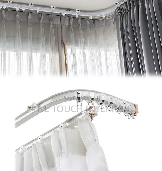 Bendable Curtain Rails – Adjustable Curved Window Track - thumbnail 2