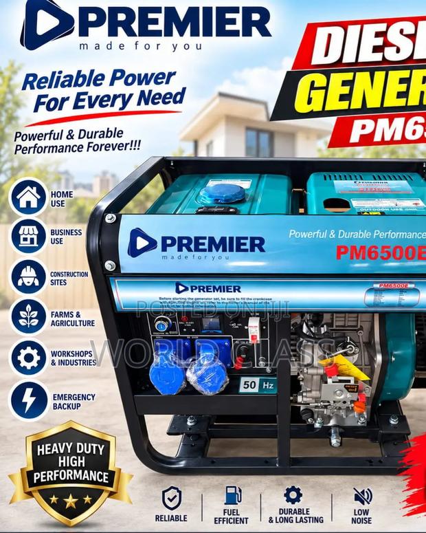 Premier PM6500E Diesel Generator | 6.6 kVA Electric Start - main view
