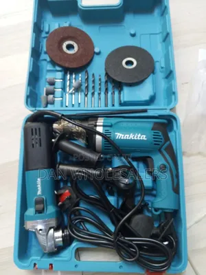 Makita Combo 4.5 Inch Grinder Drill Set