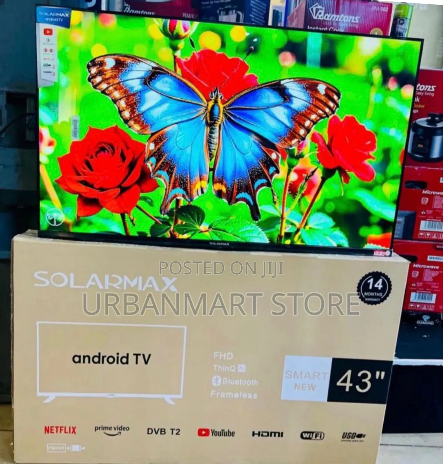 Solarmax 43 Inch Frameless Smart Android TV