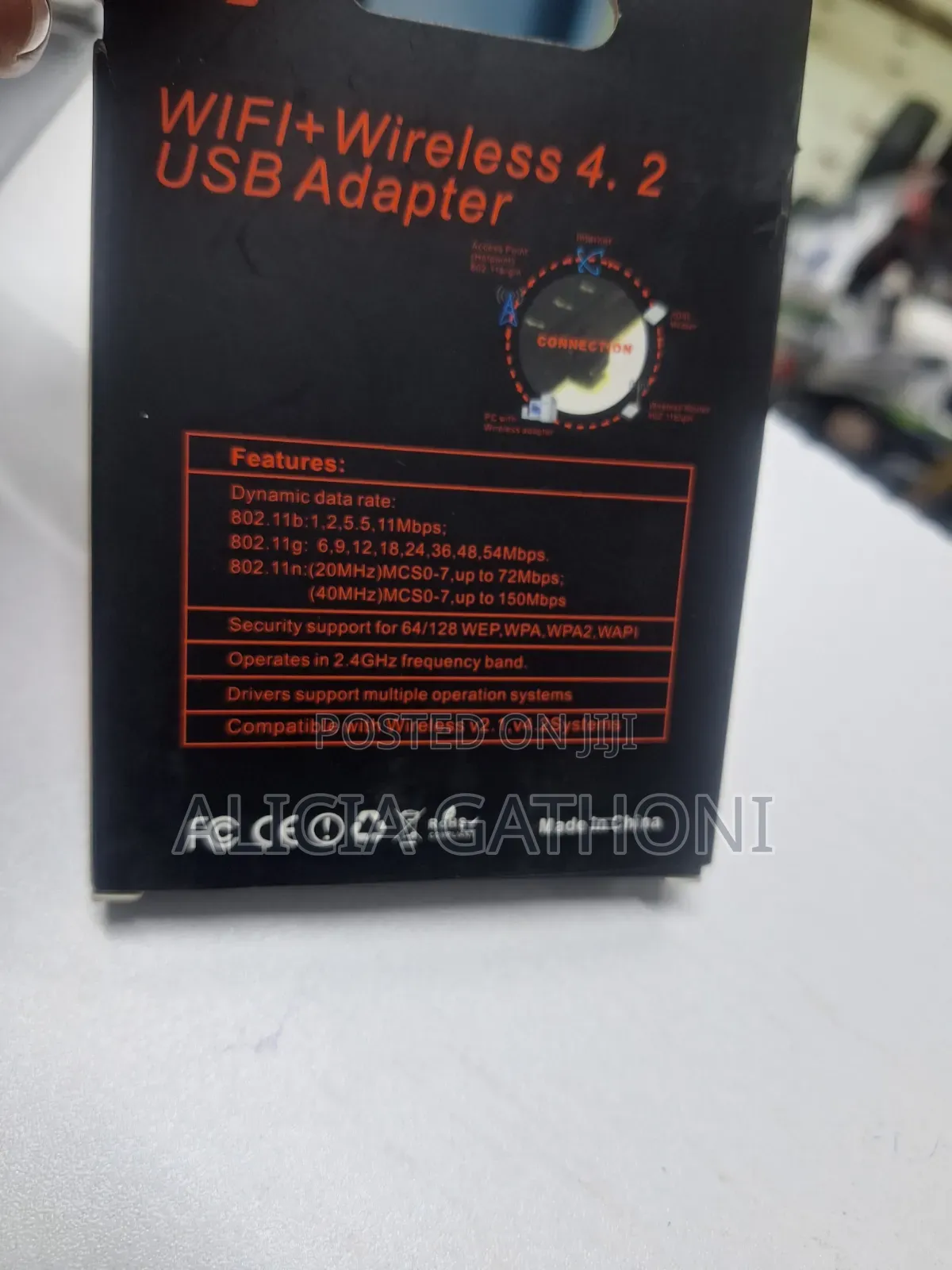 Wifi +Bluetooth 4.2 USB Adapter Dongle