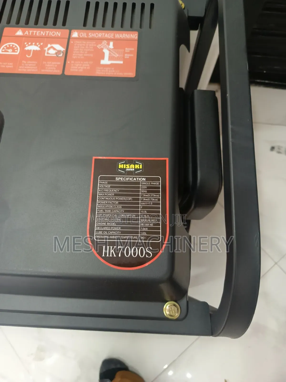 Hisaki Japan 7.5kw 9.3Kva Keystart Diesel Generator