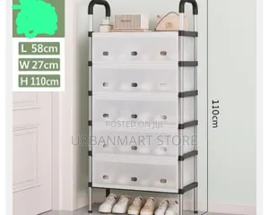 7 Tier Closed Shoe Rack – Spacious Shoe Organizer