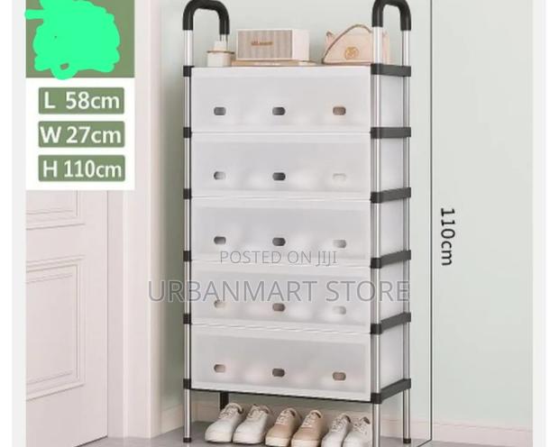 7 Tier Closed Shoe Rack – Spacious Shoe Organizer - main view