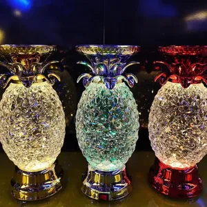 Brand New Gold Pineapple Led Color-Changing Lamp Candle Holder