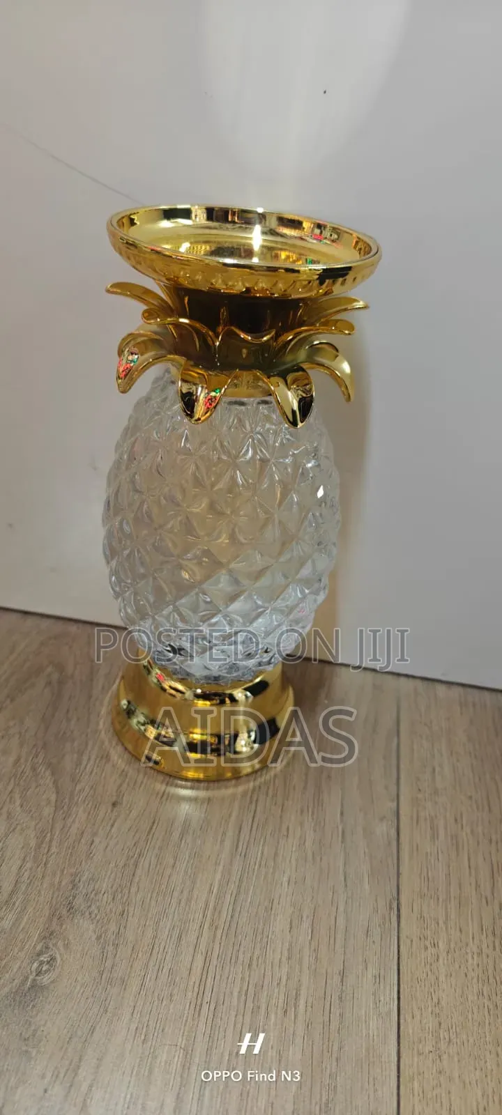 Brand New Gold Pineapple Led Color-Changing Lamp Candle Holder