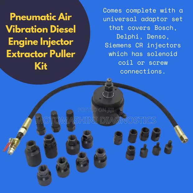 Pneumatic Air Diesel Engine Injector Remover Extractor Puller Kit - thumbnail 2