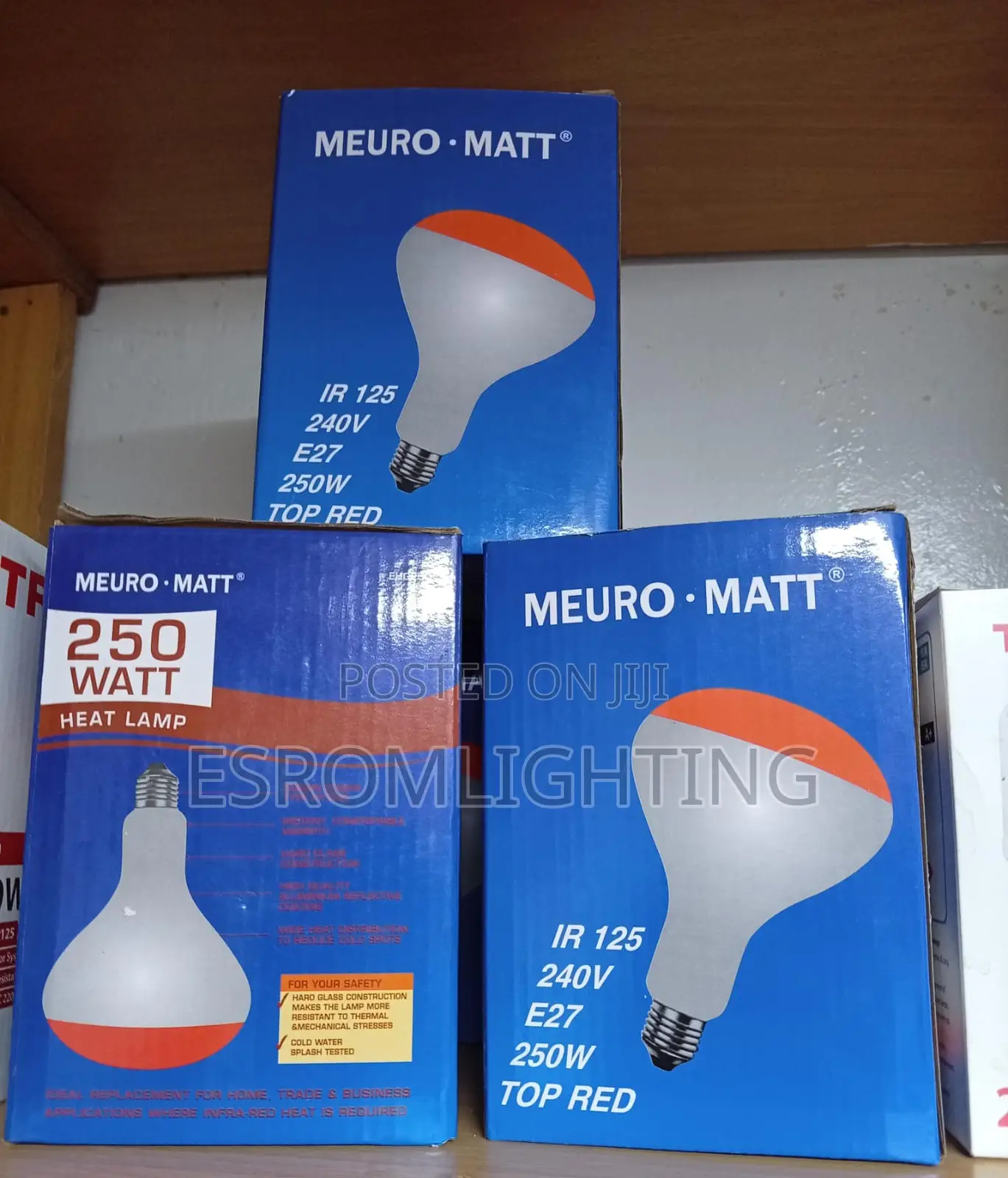 250w Meuro-Matt Infrared Heat Lamp Chicken Bulb
