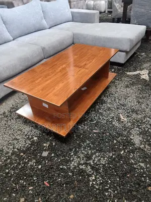 Rectangular Wooden Coffee Table With Storage Shelf