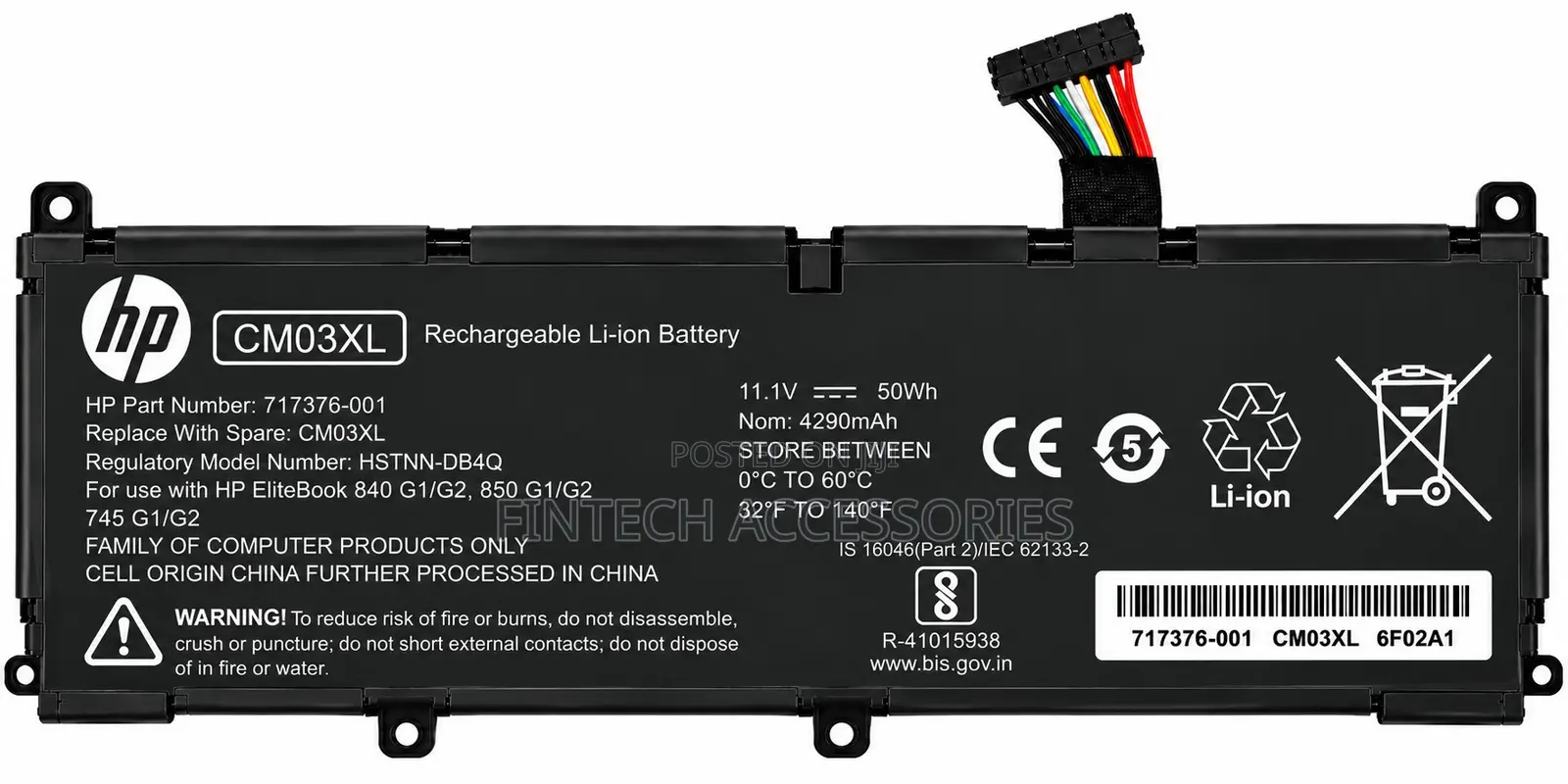 HP CM03XL Laptop Battery for EliteBook 840 850 745 G1 G2