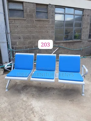 Blue Heavy Duty Waiting Bench
