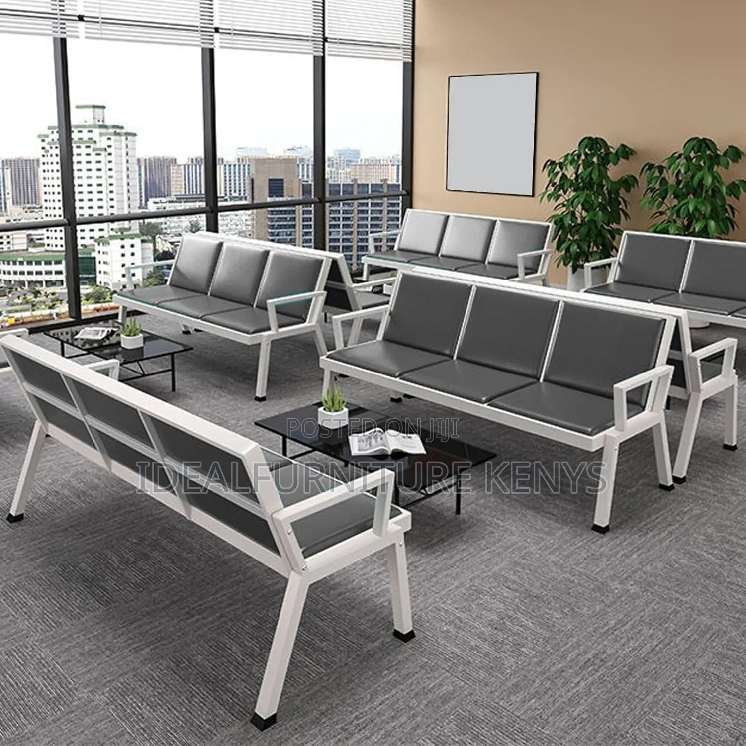 3 Seater Waiting Bench - Office Reception Bench Chair