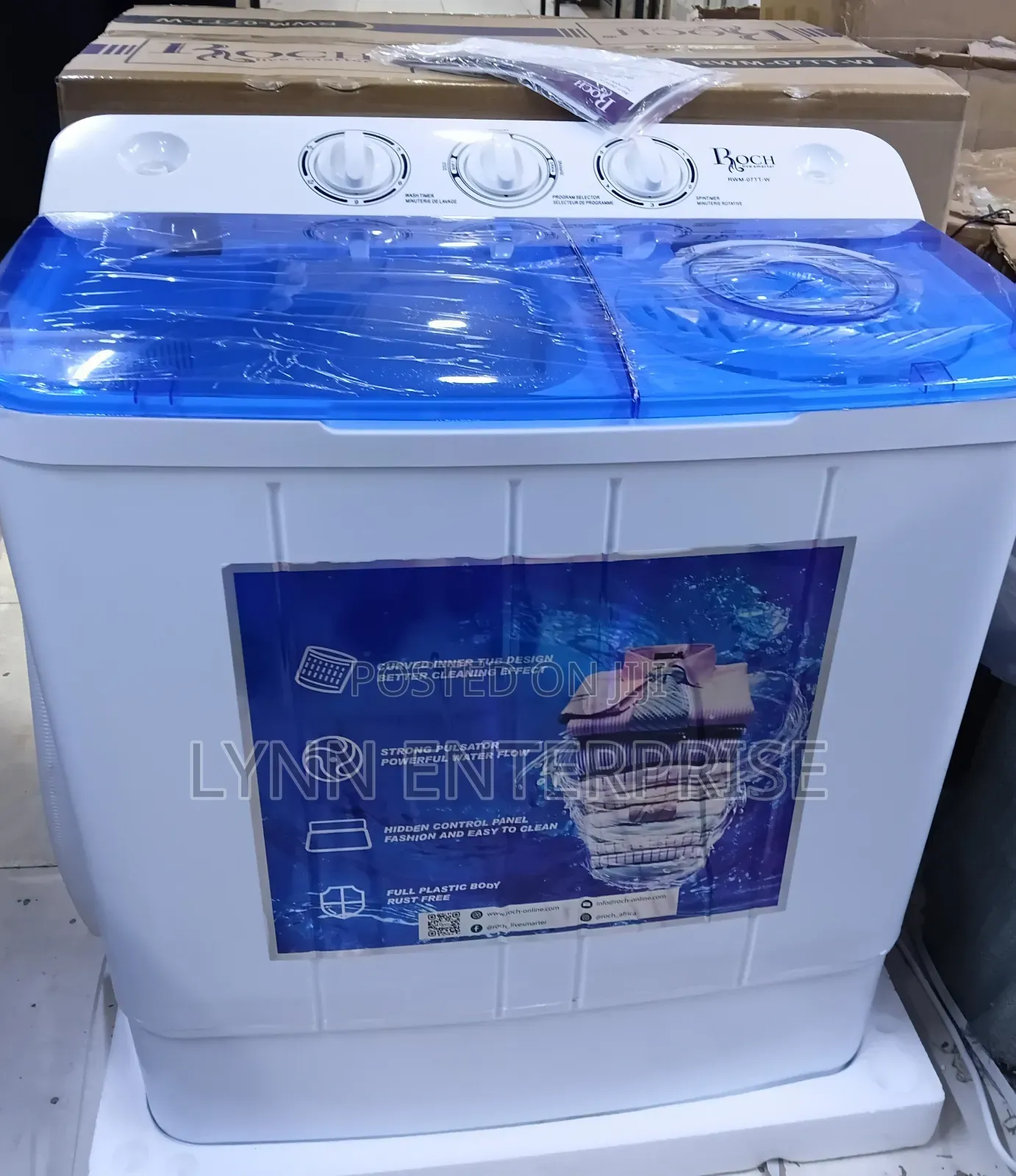 Roch 7kgs Wash and Spin Washing Machine Twin Tub