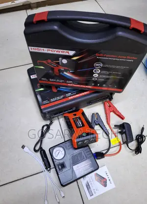 Portable High Power Car Jump Starter With Air Compressor Power Bank