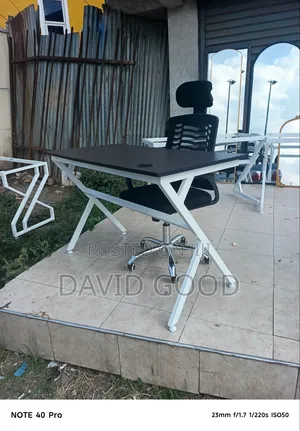Double Flame Table and a Chair