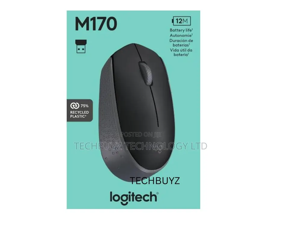 Logitech M170 Wireless Mouse - Grey - 910-004642