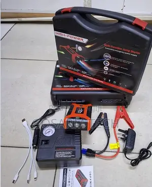Jump Starter Portable Power Bank With Flashlight Tyre Inflator