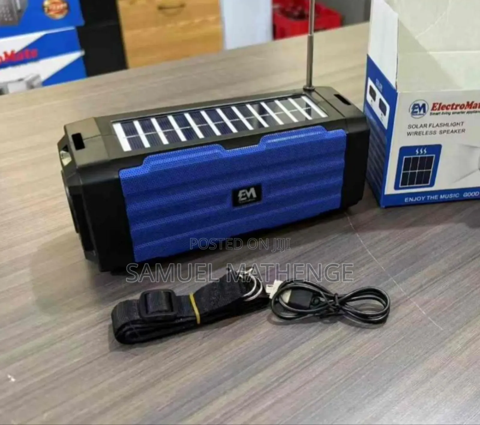 ElectroMate Solar-Powered Bluetooth Speaker With Torch