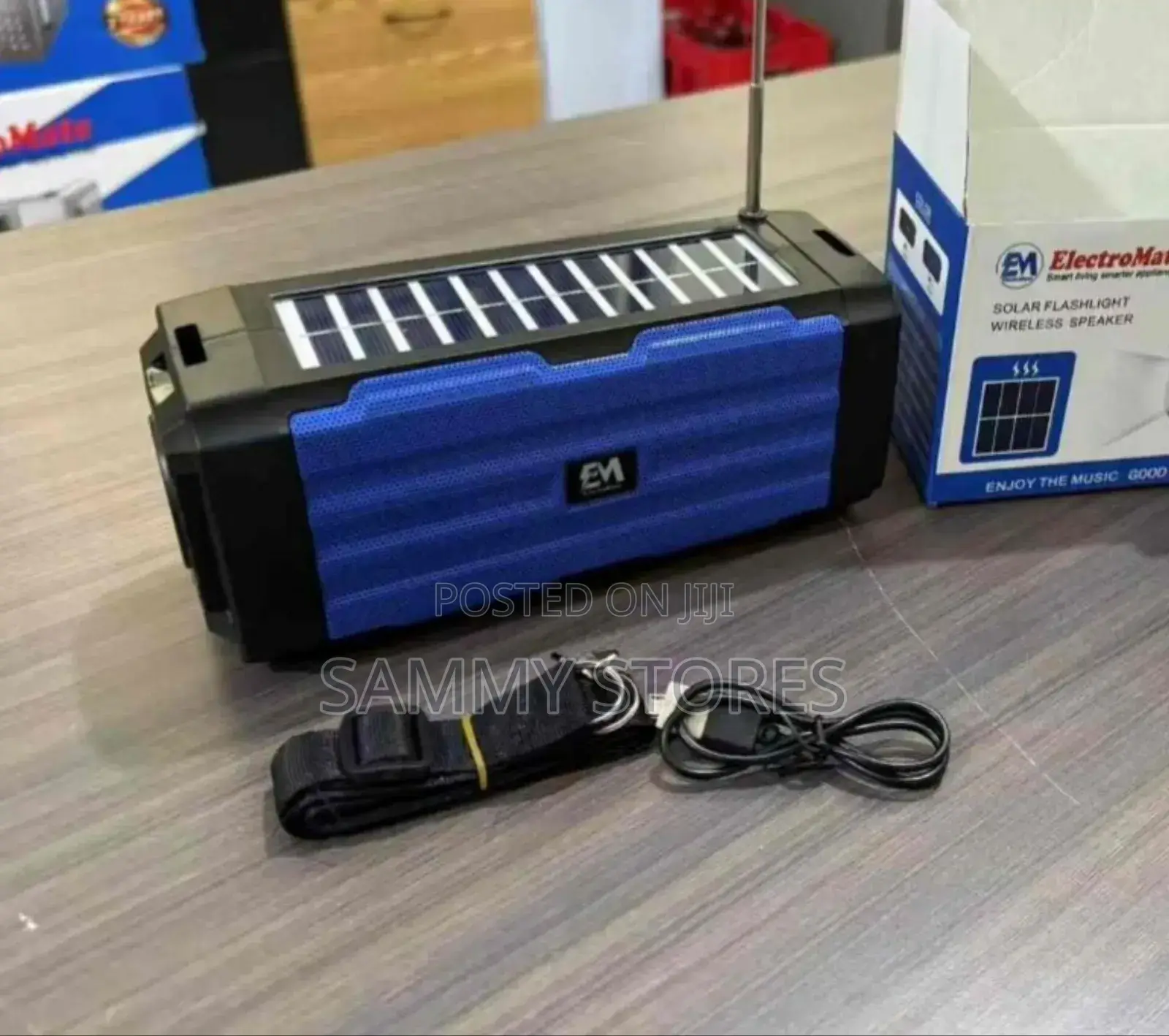 ElectroMate Solar-Powered Bluetooth Speaker With Torch