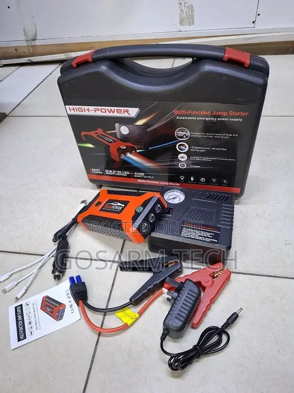 Portable Car Battery Jump Starter – Powerful 12V Emergency Booster