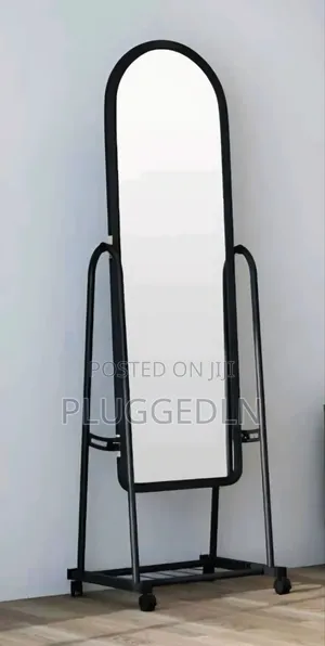 Full Length Dressing Mirror With Wheels and Shoes Rack