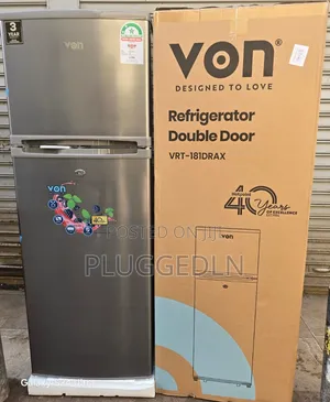 VON Double Door Fridge 181 Liters Refrigerator