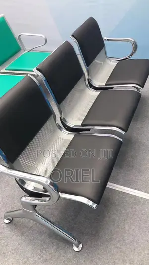 Office Waiting Bench : Hospital 3 Seat PU Leather Waiting Bench