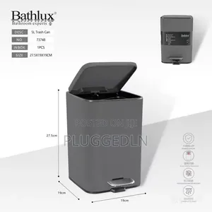 Bathlux 5L Rectangular Pedal Trash Can.