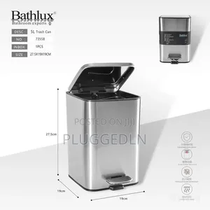 Bathlux 5L Rectangular Pedal Trash Can.