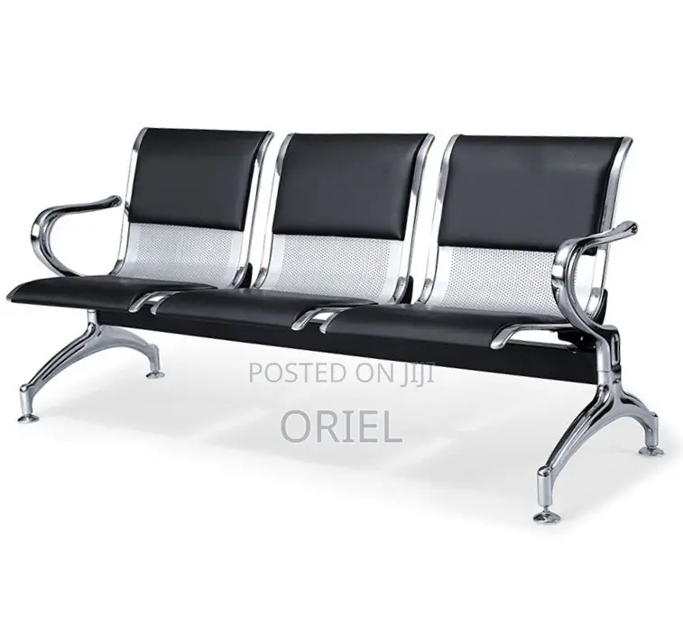 Office Waiting Bench : Hospital 3 Seat PU Leather Waiting Bench
