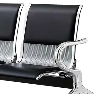 Office Waiting Bench : Hospital 3 Seat PU Leather Waiting Bench