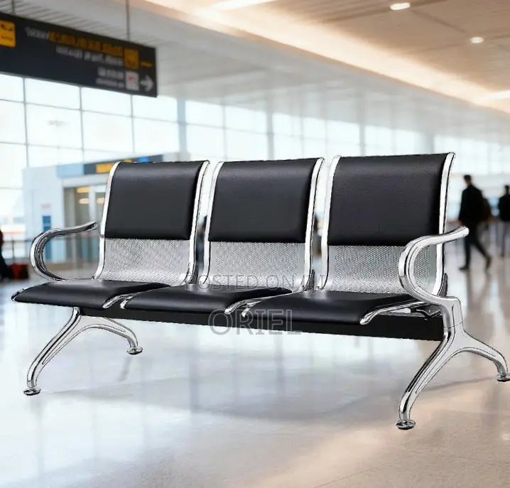 Office Waiting Bench : Hospital 3 Seat PU Leather Waiting Bench