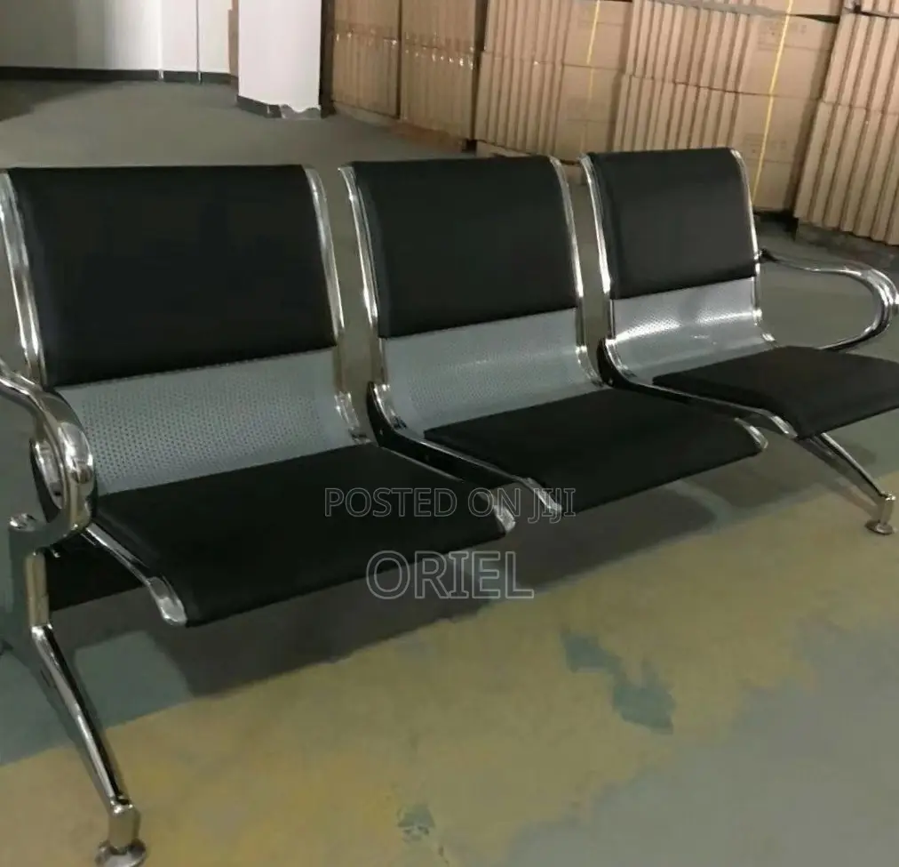 Office Waiting Bench : Hospital 3 Seat PU Leather Waiting Bench
