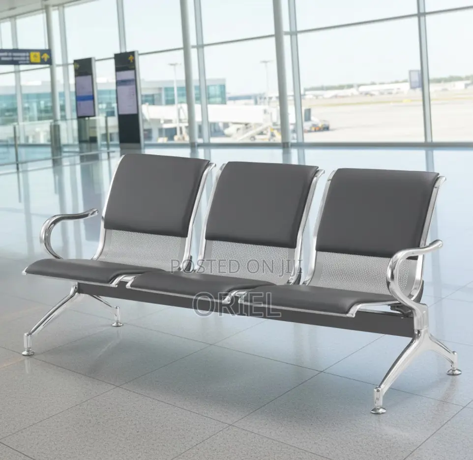 Office Waiting Bench : Hospital 3 Seat PU Leather Waiting Bench
