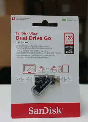 Sandisk Ultra Dual Drive Go USB Type C Flash Drive 128gb