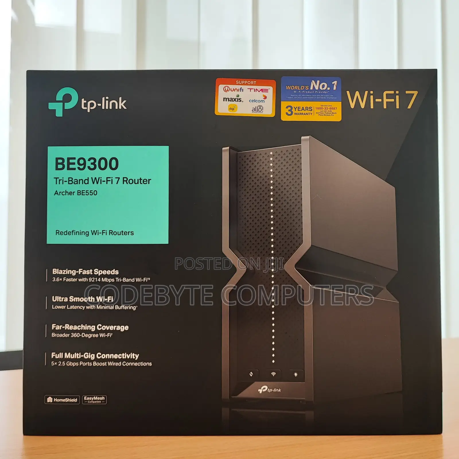 TP-Link BE550 | BE9300 Tri-Band Wi-Fi 7 Gaming Router