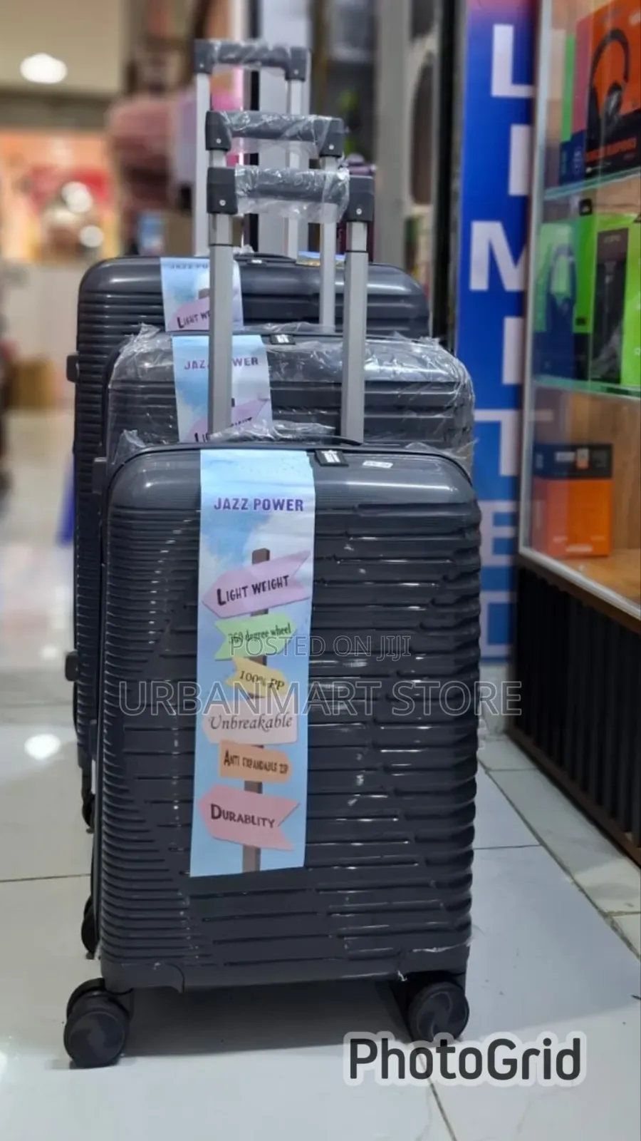 3 in 1 Unbreakable Rubber PP Suitcase Set – 63cm, 57cm, 48cm