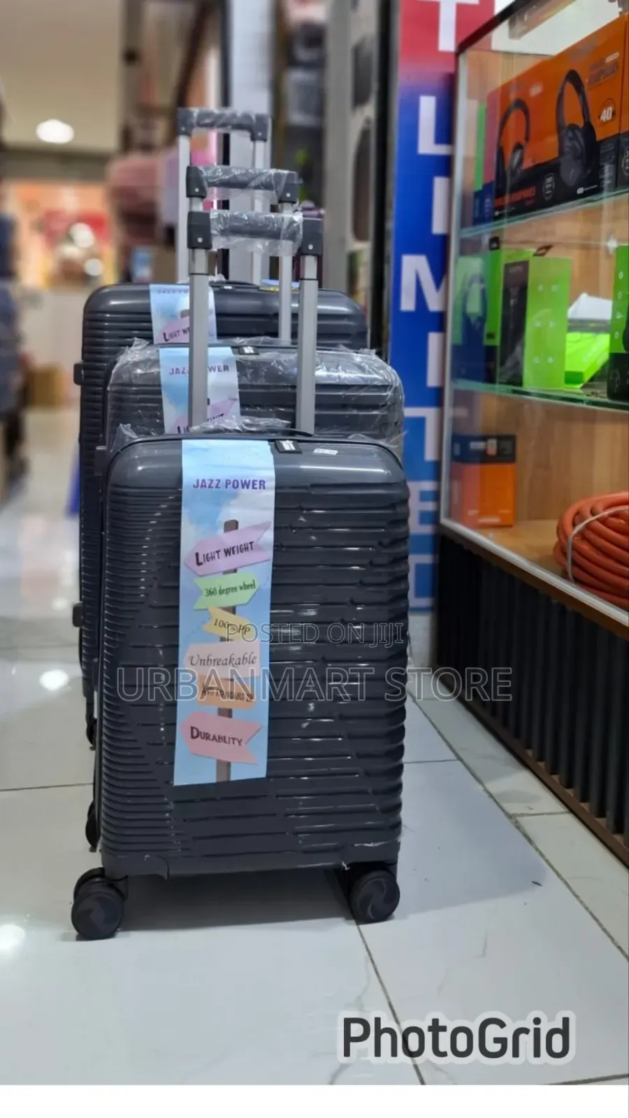 Quality 3 in 1 Rubber Suitcase Set – 63cm, 57cm 48cm