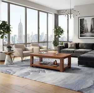 Coffee Table; Brown Polised Executive Home Office Coffee Tables
