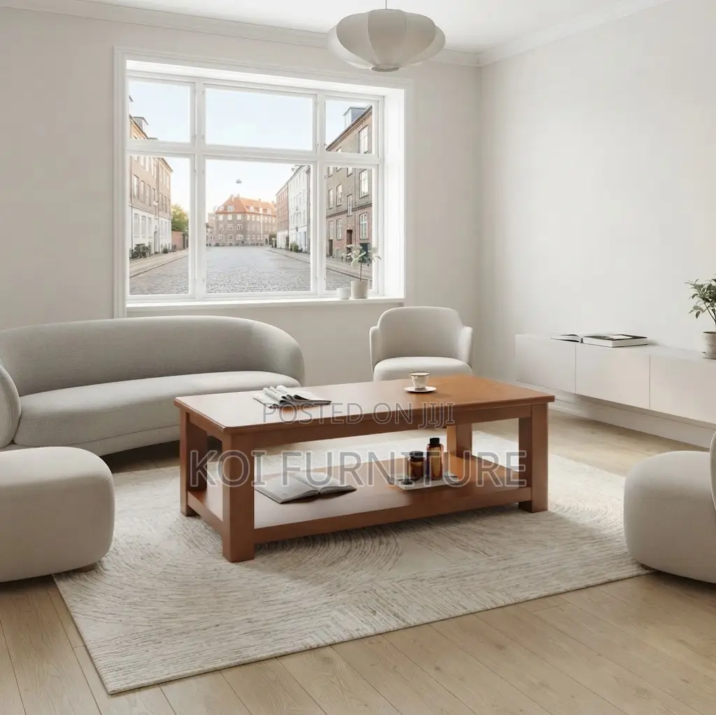 Coffee Table; Brown Polised Executive Home Office Coffee Tables