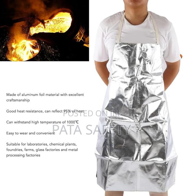 Aluminium Silver Apron Heat Resistant - thumbnail 2
