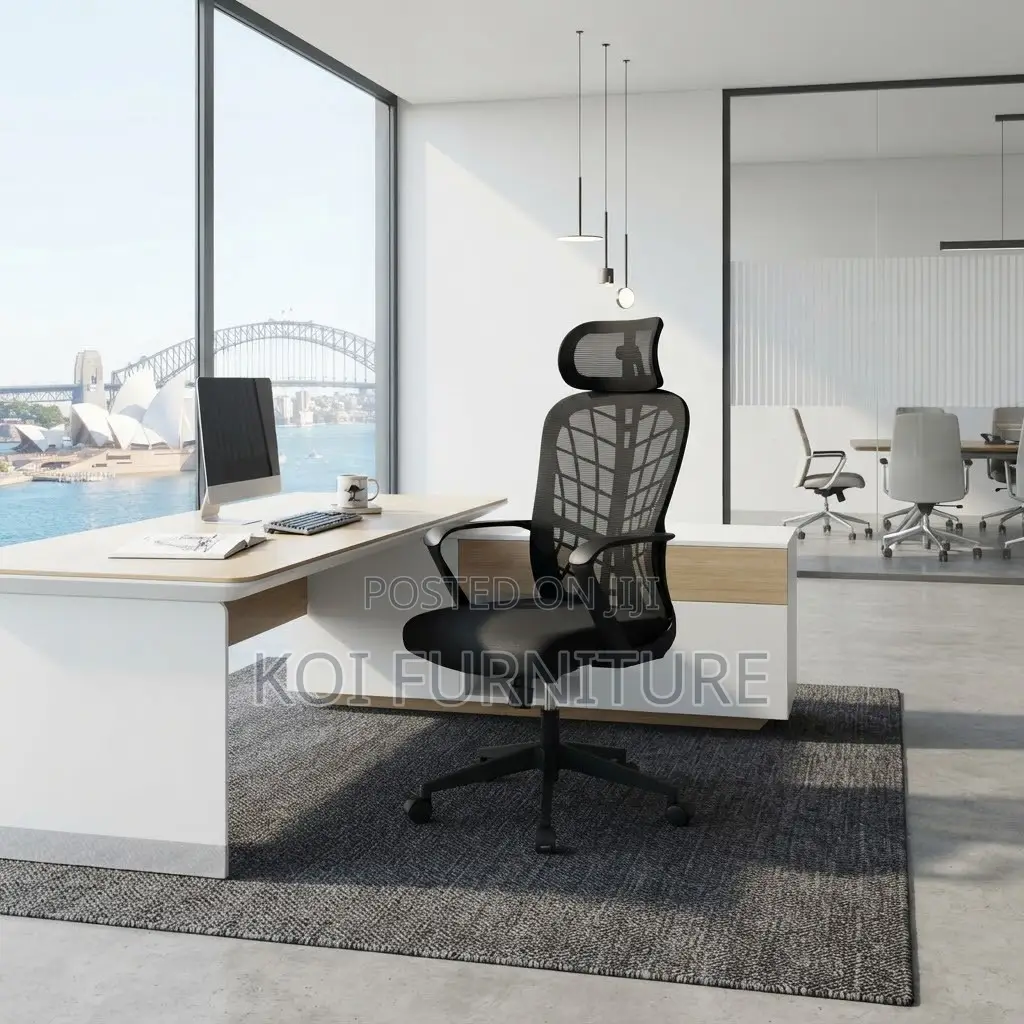 Office Chairs; Ergonomic High Fabric Office Seat With Web Backrest
